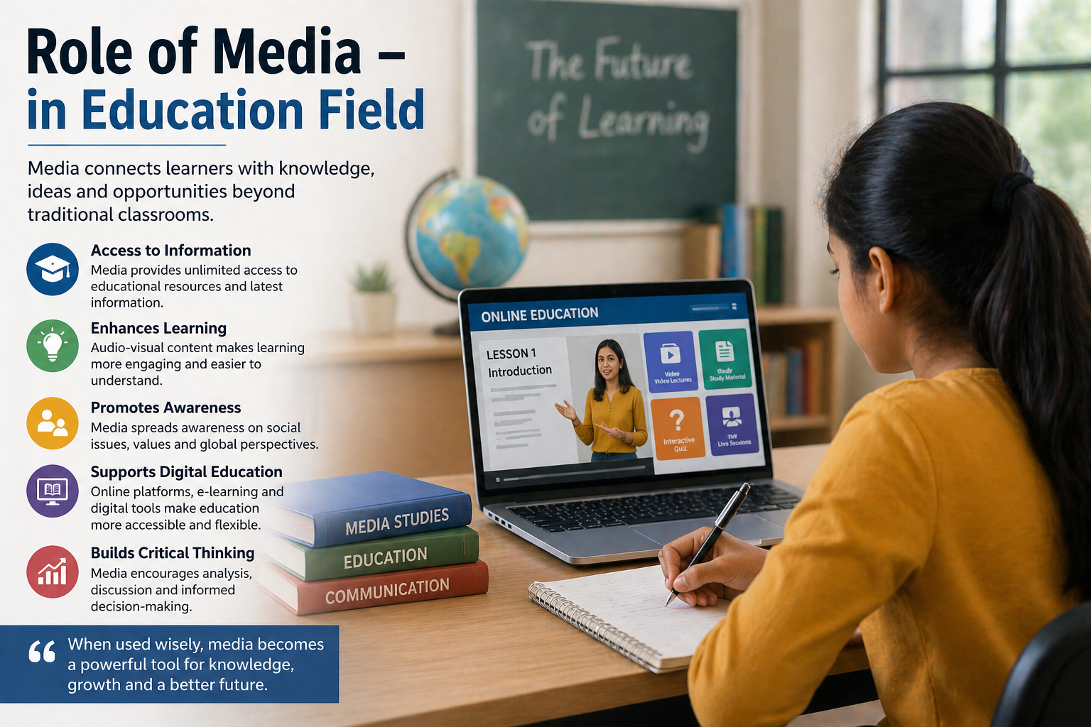 Role of media – in education field