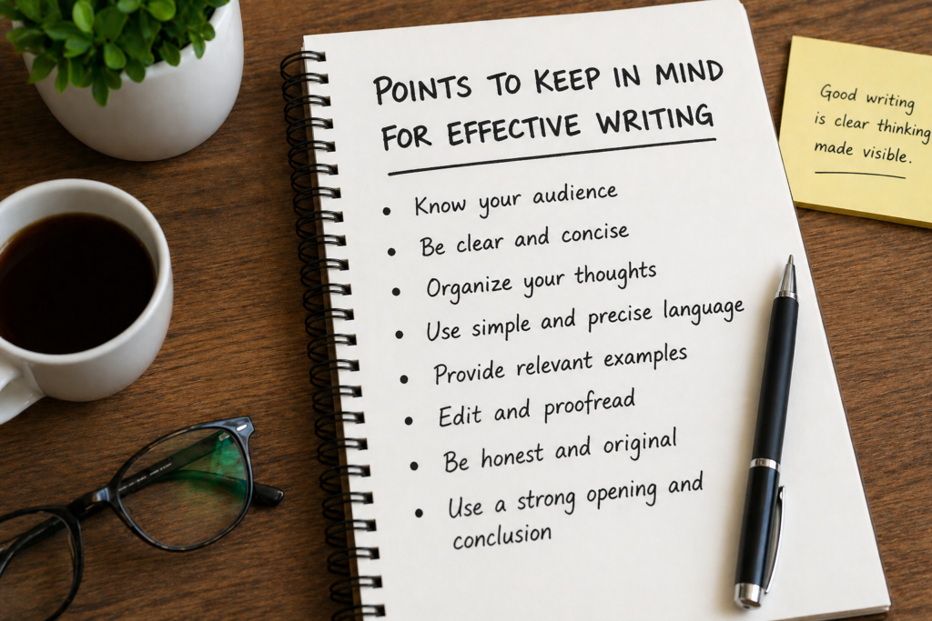Points to keep in mind for effective writing
