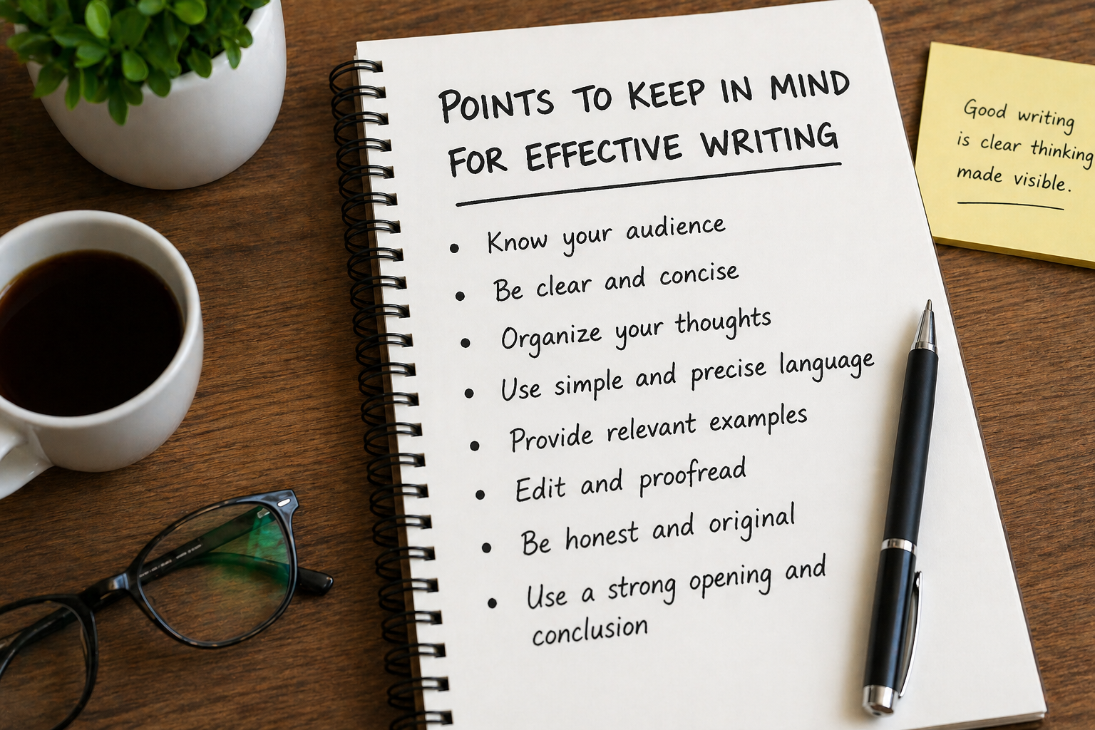 Points to keep in mind for effective writing