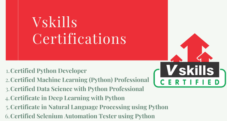 Vskills Certifications to be a great Python Developer