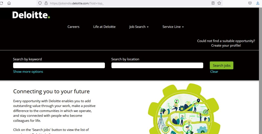 Steps to apply directly for Angular jobs at Deloitte Bangalore
