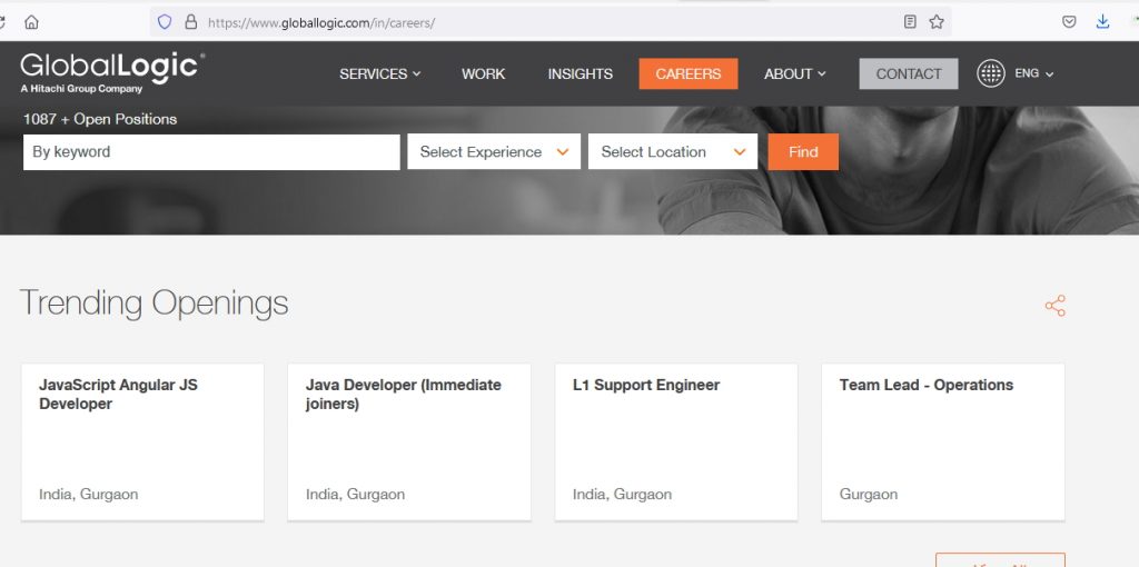Steps to apply directly for Angular jobs at Globallogic Bangalore
