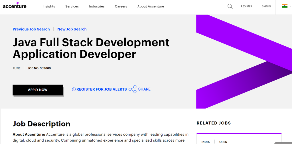 Java Developer Jobs at Accenture