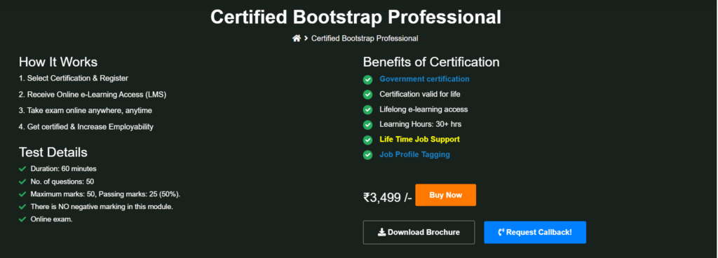 Vskills Certified Bootstrap Professional