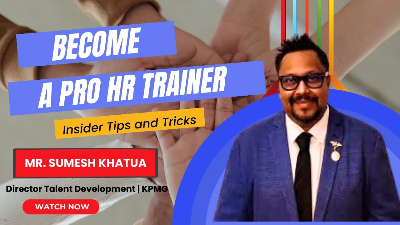 How to build a  Career in Training & Development | Sumesh Khatua | KPMG -Director Talent Development
