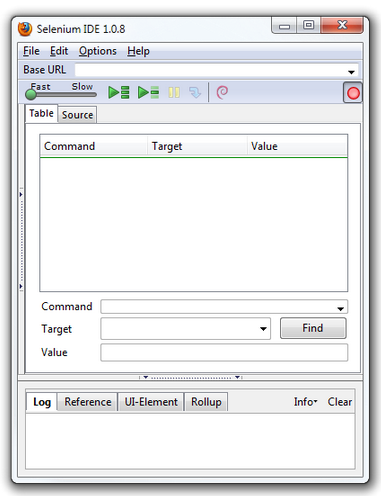 opening selenium ide