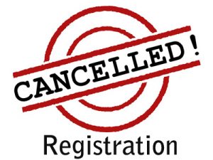 Cancellation of registration
