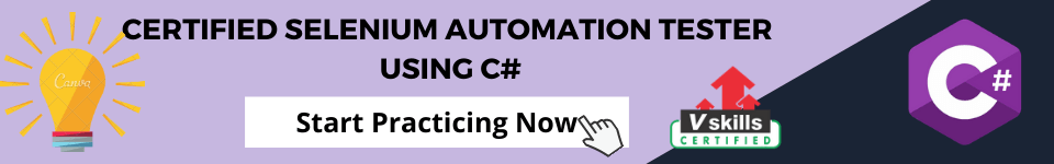 Selenium Automation Tester using C# Free Practice Tests