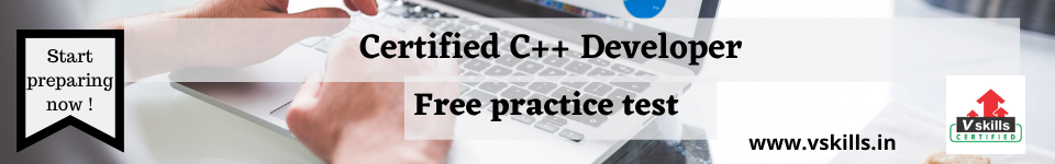 Certified C++ Developer free practice test