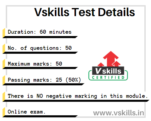 Vskills exam details