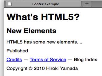 HTML5 new structure and inline elements 2