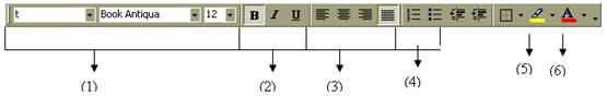 The Formatting Toolbar Icons 01