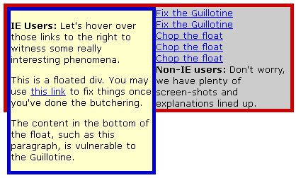 IE 6 Float Bugs 2