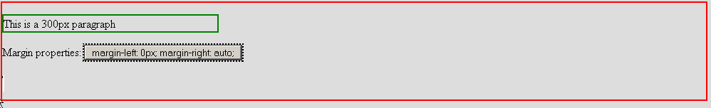 Margin for Horizontal Alignment 2