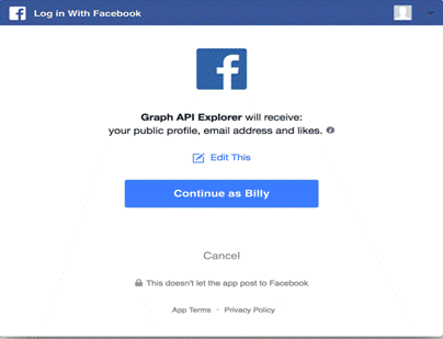 Facebook Login Error - Invalid Scopes: user_link - with standard