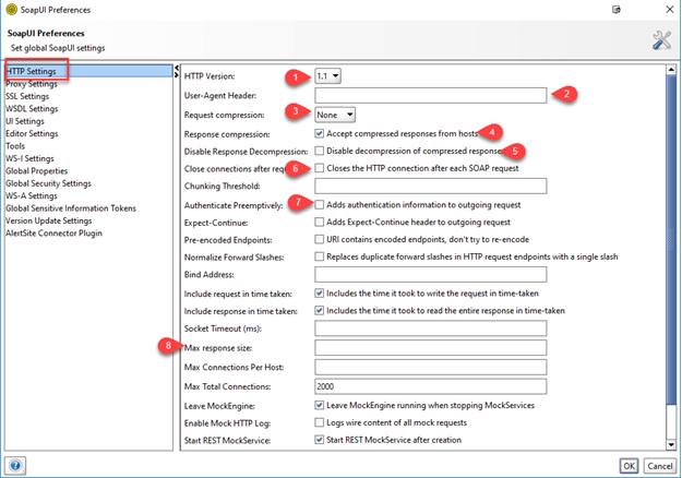 SoapUI Settings