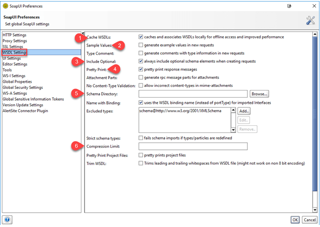 SoapUI Settings