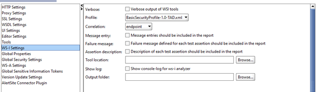 SoapUI Settings